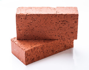 Solid clay bricks used for construction