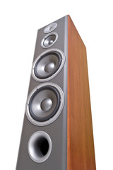 Down shot of music column  with open dynamics