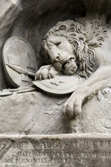 The Lion Monument, built in 1821, Lucern