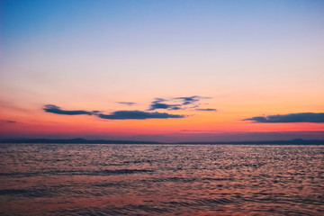 Beautiful tranquility sunrise over sea