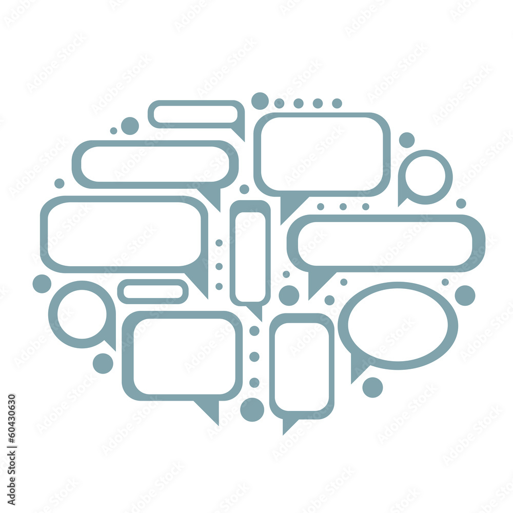 Poster cloud of frames with place for your text