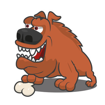 Brown cartoon dog