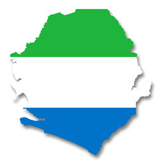Carte / drapeau de Sierra Leone
