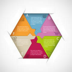 Hexagon infographic template