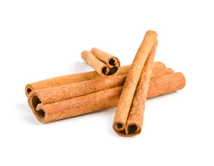cinnamon isolated on white background