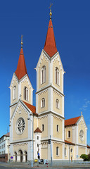 Fototapeta na wymiar Church of St. John of Nepomuk in Plzen, Czech Republic