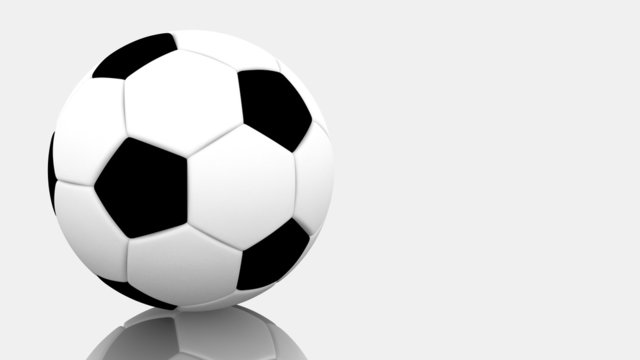 Soccer football ball. Isolated on white.