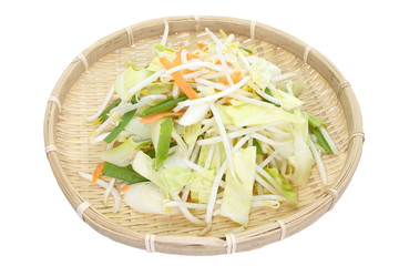 Bean Sprouts and fresh vegetable prepare for cooking