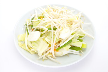 Bean Sprouts and fresh vegetable prepare for cooking