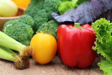 Closeup of fresh vegetables