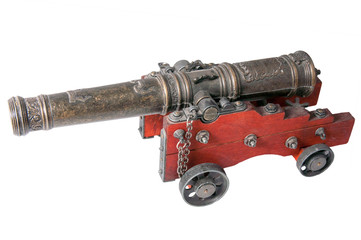 toy cannon isolated on white background