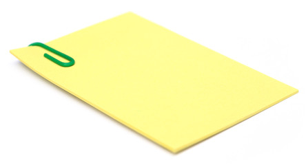 Notepad with paper clip