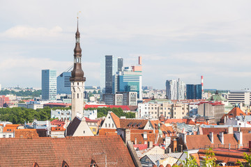 Fototapeta na wymiar Panoramiczny widok z Tallina