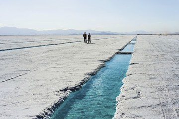 Water pool on Salinas Grandes Jujuy, Argentina.