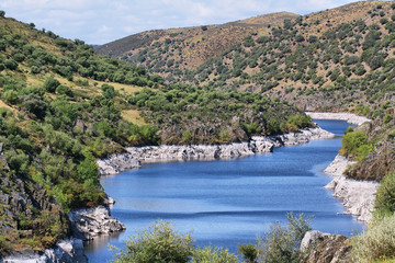 Tajo river near The village of Alcántara