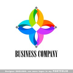 abstract business logo emblem vector