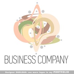 abstract business logo emblem vector