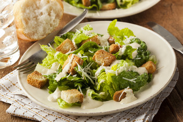 Healthy Green Organic Caesar Salad