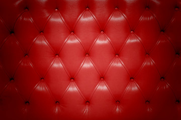 Red genuine leather upholstery