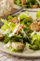 Healthy Green Organic Caesar Salad