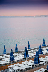 beach umbrellas in a beach
