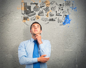 thinking business man