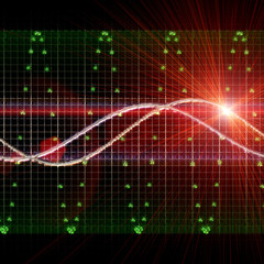 futuristic wave background design with lights