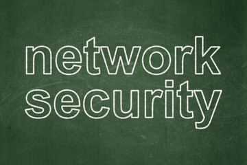 Obraz premium Privacy concept: Network Security on chalkboard background