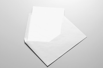 Blank card and envelope