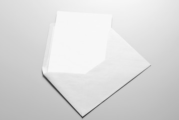 Blank card and envelope