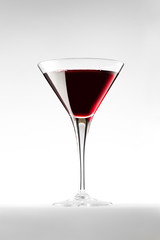 Red cocktail isolated on white