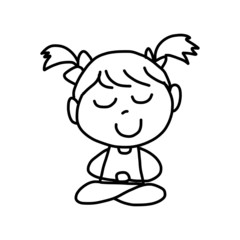 hand drawing cartoon happy kids