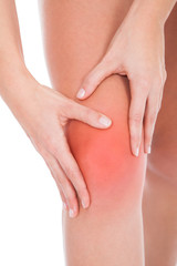 Fototapeta premium Woman Heaving Leg Injury