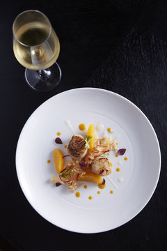 Grilled Scallop with orange salad