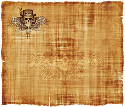 Steampunk Parchment Stationery Background