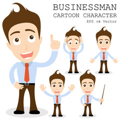 Businessman cartoon character EPS 10 vector