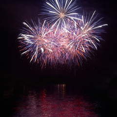Colorful holiday fireworks