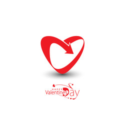 Symbol of heart, isolated vector design
