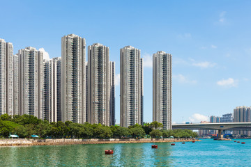 Fototapeta na wymiar Residential district in Hong Kong