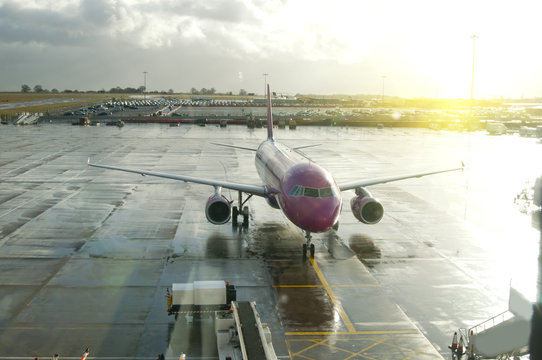 Airplane at an airport