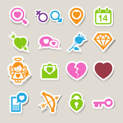 Valentine's day icons set.