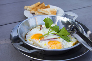 Home fried egg