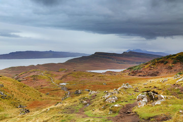 Autumn landscape in Highlands, Scotland, United Kingdom