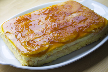 pineapple cake on a plate .