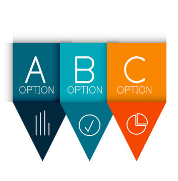 Vector color paper arrow design template