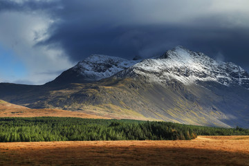 Autumn colours in Cuilin Mountains, Scotland, Europe