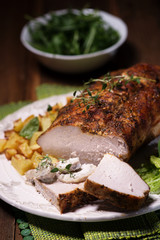 oven baked pork loin with potatoes