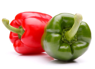 Sweet bell pepper isolated on white background cutout
