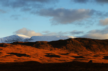 Alpine landscape in Cuillin Mountains, Scotland, Europe