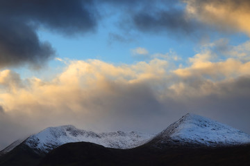 Alpine landscape in Cuillin Mountains, Scotland, Europe